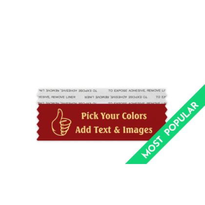 Custom Badge Ribbon 1-5/8 x 4