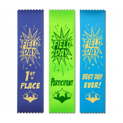 School Field Day Ribbons - RibbonsNow - Flat