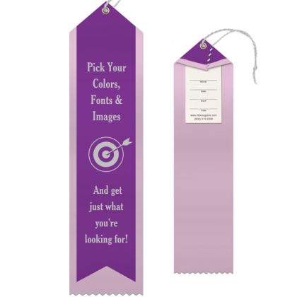 Custom Ribbon 2.5x10 Overlay w/ Card & String