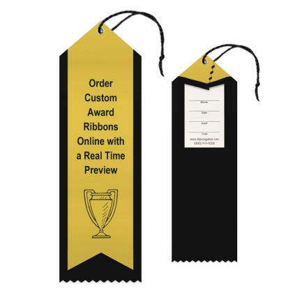 Custom Ribbon 2.5x8 Overlay w/ Card & String