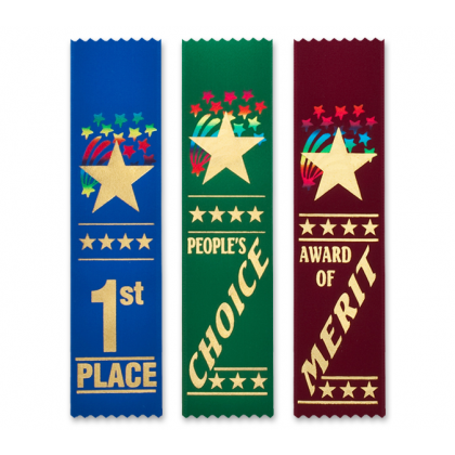 Starburst Award Ribbons - Flat